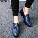 British Shoes Men Formal Loafers Men Office Shoes Coiffeur Leather Shoes Men Classic Black Wedding Dress Sepatu Slip On Pria - ENSEIGNE DENIS