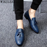 British Shoes Men Formal Loafers Men Office Shoes Coiffeur Leather Shoes Men Classic Black Wedding Dress Sepatu Slip On Pria - ENSEIGNE DENIS