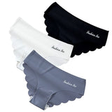 Panties For Women Seamless Panty Set Solid Invisible Underwear Sexy Low Waist Briefs Women's Underpants Lingerie Dropship 3 Pcs