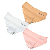 Panties For Women Seamless Panty Set Solid Invisible Underwear Sexy Low Waist Briefs Women's Underpants Lingerie Dropship 3 Pcs