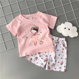 baby girls Summer tank outfits 6m 12m 2T 3T Toddler kids baby girls outfits cotton Tee+Shorts Pants clothes Set polka dot - ENSEIGNE DENIS
