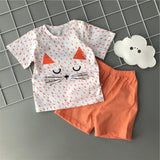 baby girls Summer tank outfits 6m 12m 2T 3T Toddler kids baby girls outfits cotton Tee+Shorts Pants clothes Set polka dot - ENSEIGNE DENIS