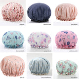 Thick 1Pcs Waterproof Bath Hat Double Layer Shower Hair Cover Women Supplies Shower Cap Bathroom Accessories