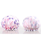 Thick 1Pcs Waterproof Bath Hat Double Layer Shower Hair Cover Women Supplies Shower Cap Bathroom Accessories