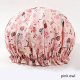 Thick 1Pcs Waterproof Bath Hat Double Layer Shower Hair Cover Women Supplies Shower Cap Bathroom Accessories