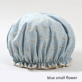 Thick 1Pcs Waterproof Bath Hat Double Layer Shower Hair Cover Women Supplies Shower Cap Bathroom Accessories