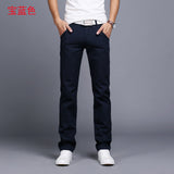 Men pants New Design Casual hombres pantalones Cotton Slim Pant Straight Trousers Fashion Business Pants Men Plus Size 28-38 - ENSEIGNE DENIS