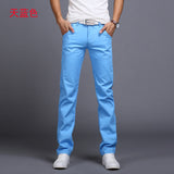 Men pants New Design Casual hombres pantalones Cotton Slim Pant Straight Trousers Fashion Business Pants Men Plus Size 28-38 - ENSEIGNE DENIS