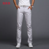 Men pants New Design Casual hombres pantalones Cotton Slim Pant Straight Trousers Fashion Business Pants Men Plus Size 28-38 - ENSEIGNE DENIS