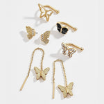 5 Pair/set 2019 Brincos Female Rhinestone Huggie Earrings Set Amazing Price Gold Small Stud Earring for Women Fashion Jewelry - ENSEIGNE DENIS