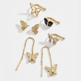 5 Pair/set 2019 Brincos Female Rhinestone Huggie Earrings Set Amazing Price Gold Small Stud Earring for Women Fashion Jewelry - ENSEIGNE DENIS