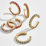 5 Pair/set 2019 Brincos Female Rhinestone Huggie Earrings Set Amazing Price Gold Small Stud Earring for Women Fashion Jewelry - ENSEIGNE DENIS