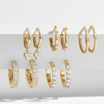 5 Pair/set 2019 Brincos Female Rhinestone Huggie Earrings Set Amazing Price Gold Small Stud Earring for Women Fashion Jewelry - ENSEIGNE DENIS