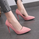 2019 Autumn New Simple Elegant High Heels Stiletto Womens Shoes Pointed Black Etiquette Professional Single Shoes Wedding Shoes - ENSEIGNE DENIS