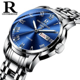 Watch Men Women Business Waterproof Clock Auto Date Silver Steel Mens Watches Fashion Casual Ladies Quartz Wristwatch NEW - ENSEIGNE DENIS