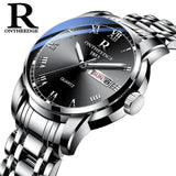 Watch Men Women Business Waterproof Clock Auto Date Silver Steel Mens Watches Fashion Casual Ladies Quartz Wristwatch NEW - ENSEIGNE DENIS