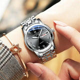Watch Men Women Business Waterproof Clock Auto Date Silver Steel Mens Watches Fashion Casual Ladies Quartz Wristwatch NEW - ENSEIGNE DENIS