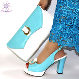 New Arrival Italian Shoes with Matching Bags Set Decorated with Rhinestone Women Shoes and Bags To Match Set Italy Party Pumps - ENSEIGNE DENIS