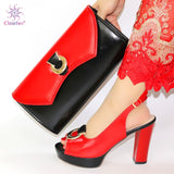 New Arrival Italian Shoes with Matching Bags Set Decorated with Rhinestone Women Shoes and Bags To Match Set Italy Party Pumps - ENSEIGNE DENIS