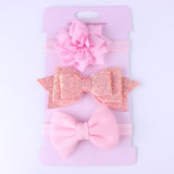 New 3pcs Baby Girls Headband Set Bow Knot Head Bandage Kids Toddlers Headwear Flower Hair Band Infant Clothing Accessories