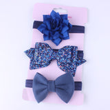 New 3pcs Baby Girls Headband Set Bow Knot Head Bandage Kids Toddlers Headwear Flower Hair Band Infant Clothing Accessories