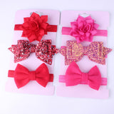 New 3pcs Baby Girls Headband Set Bow Knot Head Bandage Kids Toddlers Headwear Flower Hair Band Infant Clothing Accessories