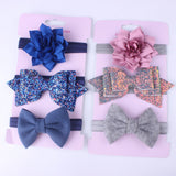 New 3pcs Baby Girls Headband Set Bow Knot Head Bandage Kids Toddlers Headwear Flower Hair Band Infant Clothing Accessories