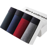 4pcs Male Panties Cotton Men's Underwear Boxers Breathable Man Boxer Solid Underpants Comfortable Brand Shorts men underwear 365