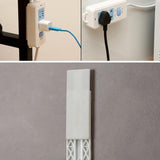 Seamless Punch Free Plug Sticker Holder Wall Fixer Power Strip Holders Storage Sockets Wall Holders Shelf Stand Holder Plug Hook