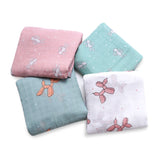 Muslinlife Baby Swaddle Wrap Soft Bamboo Cotton Blanket For Baby Stroller Use Cute Bunny Unicorn Whale Baby Blanket 120*120cm