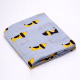 Muslinlife Baby Swaddle Wrap Soft Bamboo Cotton Blanket For Baby Stroller Use Cute Bunny Unicorn Whale Baby Blanket 120*120cm