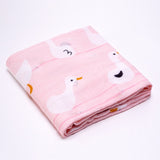 Muslinlife Baby Swaddle Wrap Soft Bamboo Cotton Blanket For Baby Stroller Use Cute Bunny Unicorn Whale Baby Blanket 120*120cm
