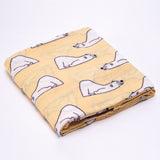 Muslinlife Baby Swaddle Wrap Soft Bamboo Cotton Blanket For Baby Stroller Use Cute Bunny Unicorn Whale Baby Blanket 120*120cm
