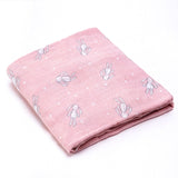 Muslinlife Baby Swaddle Wrap Soft Bamboo Cotton Blanket For Baby Stroller Use Cute Bunny Unicorn Whale Baby Blanket 120*120cm