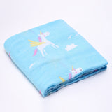 Muslinlife Baby Swaddle Wrap Soft Bamboo Cotton Blanket For Baby Stroller Use Cute Bunny Unicorn Whale Baby Blanket 120*120cm