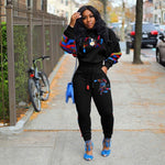 2 Two Piece Set Women track suit tops and pants hooded suit fashion big jogging femme sets two piece outfits sweat suits - ENSEIGNE DENIS