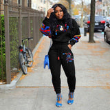 2 Two Piece Set Women track suit tops and pants hooded suit fashion big jogging femme sets two piece outfits sweat suits - ENSEIGNE DENIS