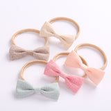 5pcs Girls Nylon Headband Hair Bows Head Band Elastic Bowknot Hairband for Children Kids Toddler Hair Accessories Headwear