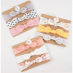 3pcs/set Baby Headband Girls Hair Accessories Cotton Rabbit Ear Turban Bow Elastic Hairband Baby Princess Christmas Day Gifts - ENSEIGNE DENIS