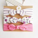 3pcs/set Baby Headband Girls Hair Accessories Cotton Rabbit Ear Turban Bow Elastic Hairband Baby Princess Christmas Day Gifts - ENSEIGNE DENIS