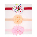 3pcs/set Baby Headband Girls Hair Accessories Cotton Rabbit Ear Turban Bow Elastic Hairband Baby Princess Christmas Day Gifts - ENSEIGNE DENIS