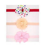 3pcs/set Baby Headband Girls Hair Accessories Cotton Rabbit Ear Turban Bow Elastic Hairband Baby Princess Christmas Day Gifts - ENSEIGNE DENIS