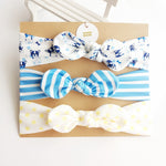 3pcs/set Baby Headband Girls Hair Accessories Cotton Rabbit Ear Turban Bow Elastic Hairband Baby Princess Christmas Day Gifts - ENSEIGNE DENIS