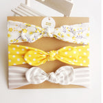 3pcs/set Baby Headband Girls Hair Accessories Cotton Rabbit Ear Turban Bow Elastic Hairband Baby Princess Christmas Day Gifts - ENSEIGNE DENIS