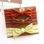 3pcs/set Baby Headband Girls Hair Accessories Cotton Rabbit Ear Turban Bow Elastic Hairband Baby Princess Christmas Day Gifts - ENSEIGNE DENIS