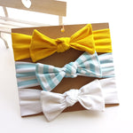 3pcs/set Baby Headband Girls Hair Accessories Cotton Rabbit Ear Turban Bow Elastic Hairband Baby Princess Christmas Day Gifts - ENSEIGNE DENIS