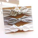 3pcs/set Baby Headband Girls Hair Accessories Cotton Rabbit Ear Turban Bow Elastic Hairband Baby Princess Christmas Day Gifts - ENSEIGNE DENIS