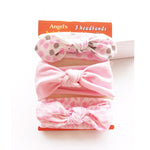 3pcs/set Baby Headband Girls Hair Accessories Cotton Rabbit Ear Turban Bow Elastic Hairband Baby Princess Christmas Day Gifts - ENSEIGNE DENIS