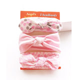 3pcs/set Baby Headband Girls Hair Accessories Cotton Rabbit Ear Turban Bow Elastic Hairband Baby Princess Christmas Day Gifts - ENSEIGNE DENIS