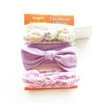 3pcs/set Baby Headband Girls Hair Accessories Cotton Rabbit Ear Turban Bow Elastic Hairband Baby Princess Christmas Day Gifts - ENSEIGNE DENIS